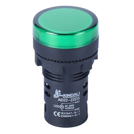 22mm AC 220V LED Indicator Lamp AD22-22DS – Green - Ekostra Electronics In Egypt اكوسترا الكترونيكس