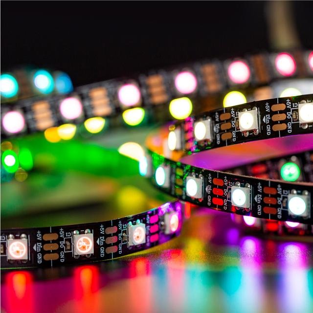 WS2812 Addressable RGB LED Strip 60leds/m DC12v - Ekostra Electronics In Egypt اكوسترا الكترونيكس