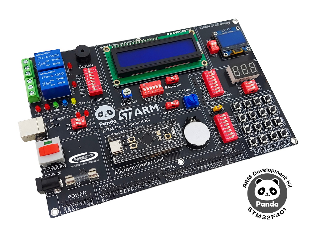 Panda+ ARM Development & Training Kit Based on STM32F401RCT6 (Cortex-M4) - Ekostra Electronics In Egypt اكوسترا الكترونيكس Panda+ ARM Development & Training Kit Based on STM32F401RCT6 (Cortex-M4) - Ekostra Electronics In Egypt اكوسترا الكترونيكس