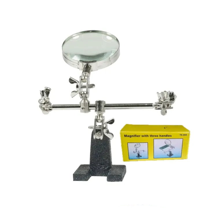 Helping Hands Magnifier Stand with 2.5X Magnifying Glass, Alligator Clips and 360 Degree Rotating Adjustable Locking Arms - Ekostra Electronics In Egypt اكوسترا الكترونيكس