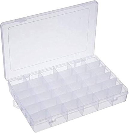 Clear Plastic Box (36 Grids) - Ekostra Electronics In Egypt اكوسترا الكترونيكس