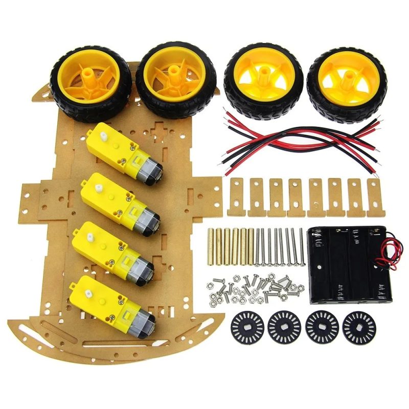 4WD Smart Robot Car Transparent Acrylic Chassis Kit - صورة 2 - Ekostra Electronics In Egypt اكوسترا الكترونيكس