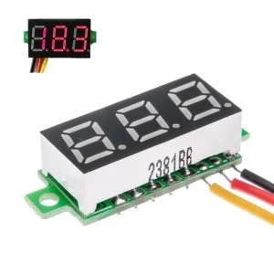 0.28inch 0-100V Three Wire DC Voltmeter Red - Ekostra Electronics In Egypt اكوسترا الكترونيكس