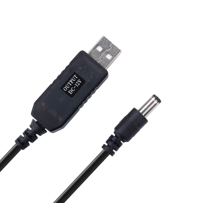 DC 5V to DC 12V USB Voltage Step-Up Converter Cable with DC Jack 5.5 x 2.1mm - Ekostra Electronics In Egypt اكوسترا الكترونيكس
