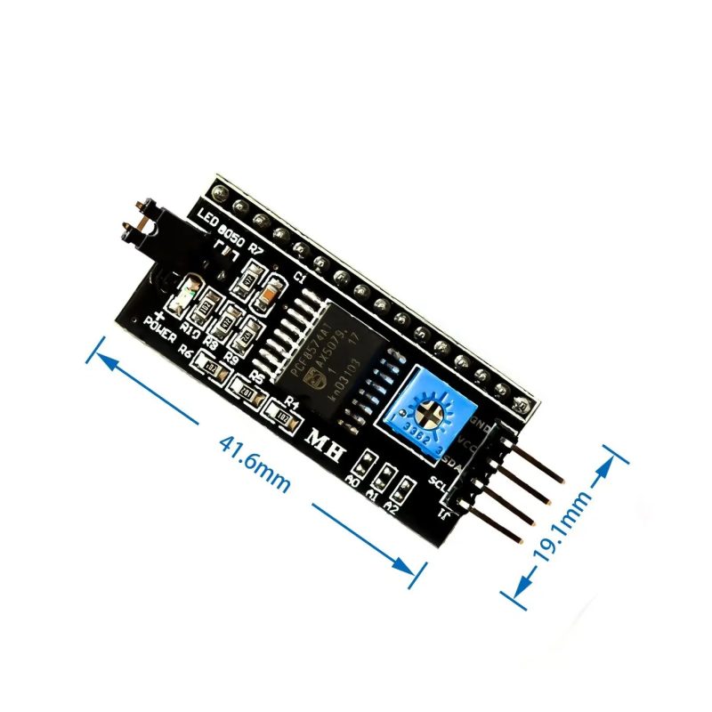 I2C LCD Adapter Board (PCF8574) – 16×2 / 20×4 - Ekostra Electronics In Egypt اكوسترا الكترونيكس