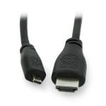 Micro HDMI Male to HDMI Male Cable For Raspberry Pi 4B 2m - Ekostra Electronics In Egypt اكوسترا الكترونيكس