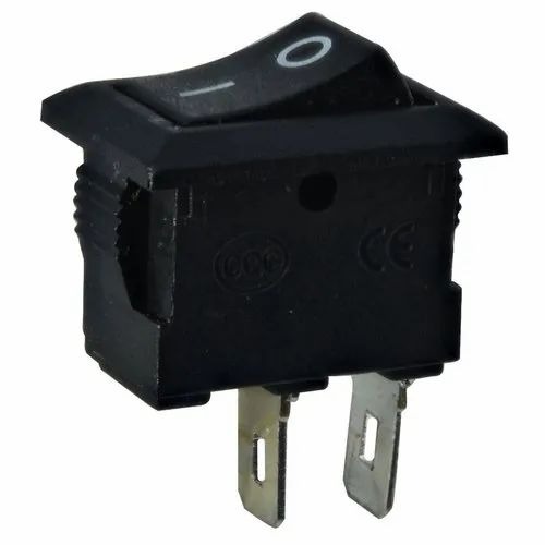 On/Off Switch Black Rocker 10A Small 12V DC (KDC-08) - Ekostra Electronics In Egypt اكوسترا الكترونيكس