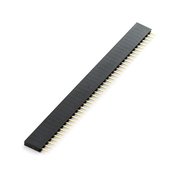 Pin Headers Female 2.54mm : 40-Pin, Straight, Black, 11mm - Ekostra Electronics In Egypt اكوسترا الكترونيكس