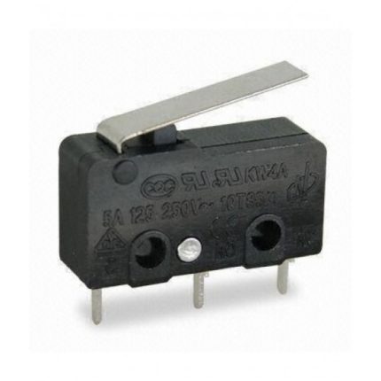 Micro Limit Switch with Short Lever (3A, 20x6mm) - Ekostra Electronics In Egypt اكوسترا الكترونيكس