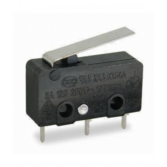 Micro Limit Switch with Short Lever (3A, 20x6mm) - Ekostra Electronics In Egypt اكوسترا الكترونيكس