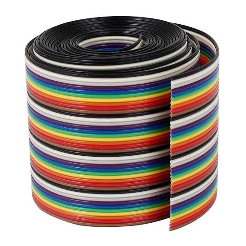 Multicolor 10 pin Dupont Flat Ribbon Cable (1 Meter) - Ekostra Electronics In Egypt اكوسترا الكترونيكس