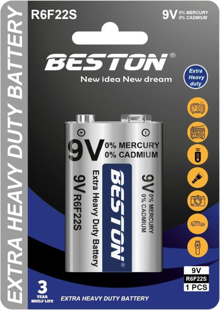BESTON R6F22S Extra Heavy Duty Battery 9V - Ekostra Electronics In Egypt اكوسترا الكترونيكس