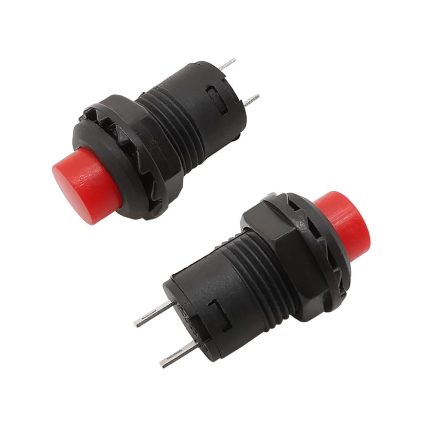 DS428 ON/OFF Push Button Switch Self-Lock 2Pin 12mm RED - Ekostra Electronics In Egypt اكوسترا الكترونيكس