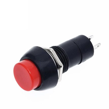 Red color Plastic Push Button Switch On/Off Self-Lock 12mm 2pin - Ekostra Electronics In Egypt اكوسترا الكترونيكس