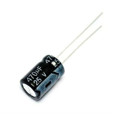 470uF 25V Radial Electrolytic Capacitor - Ekostra Electronics In Egypt اكوسترا الكترونيكس