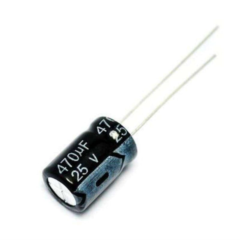 470uF 25V Radial Electrolytic Capacitor - Ekostra Electronics In Egypt اكوسترا الكترونيكس