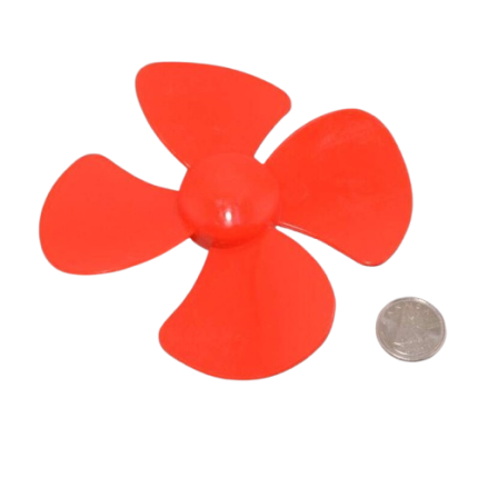 Plastic Propeller 4 Blades 100mm Red - Ekostra Electronics In Egypt اكوسترا الكترونيكس
