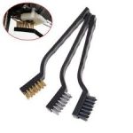3-Piece Mini Wire Brush Set with Brass, Steel & Nylon Brushes - Ekostra Electronics In Egypt اكوسترا الكترونيكس