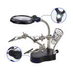 Magnifier With LED & Alligators Holders & Solder Iron Stand (TE-801) - Ekostra Electronics In Egypt اكوسترا الكترونيكس
