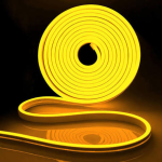 Neon Flexible LED Strip Light – 5 Meter, YELLOW , 12V DC – Waterproof Silicone
