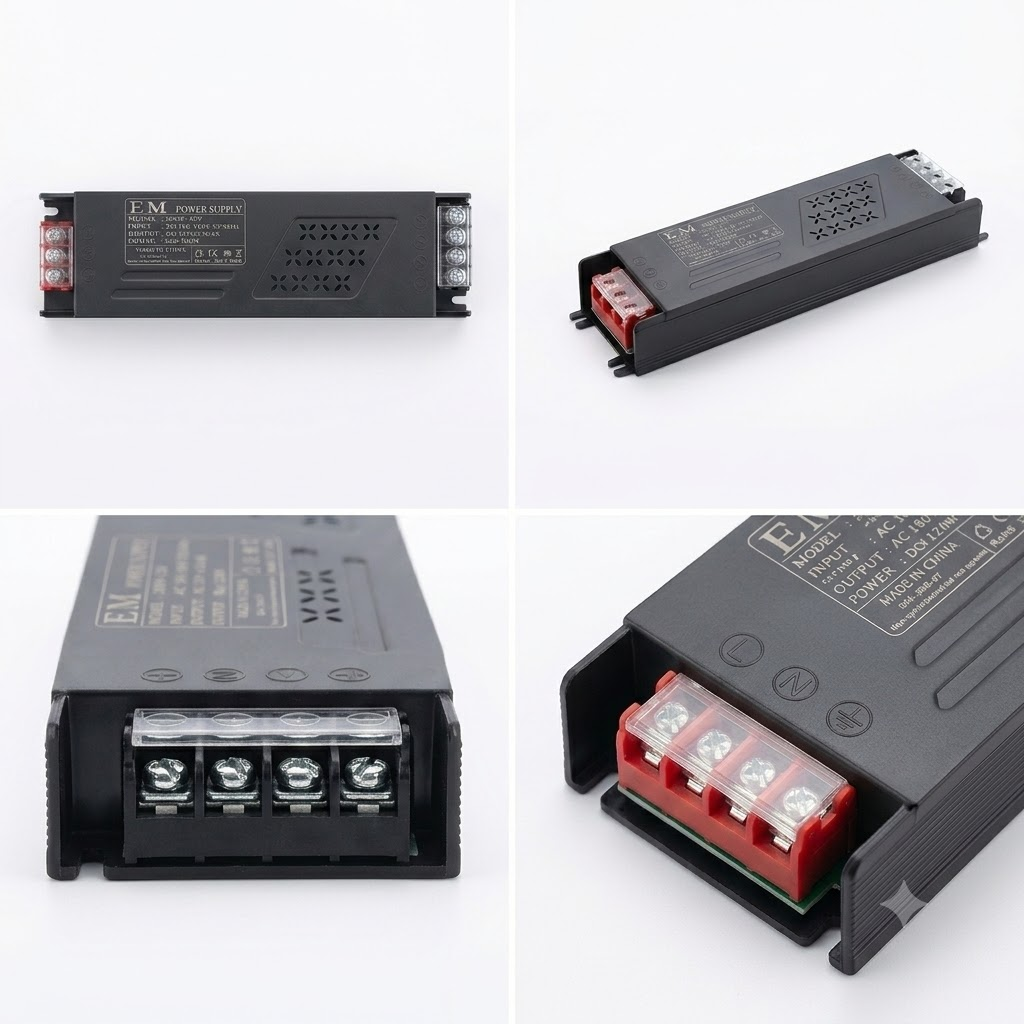 LED driver module shown from multiple angles