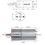 DC Gear Motor JGA25-370 (130RPM - 12V) - صورة 4 - Ekostra Electronics In Egypt اكوسترا الكترونيكس