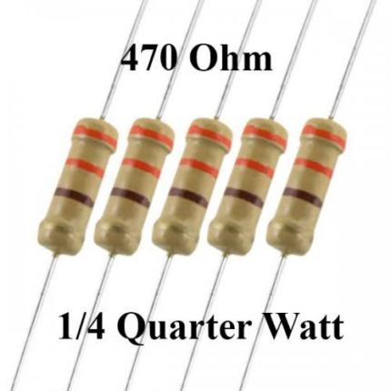 470 ohm 1/4 Watt (4pcs) - Ekostra Electronics In Egypt اكوسترا الكترونيكس